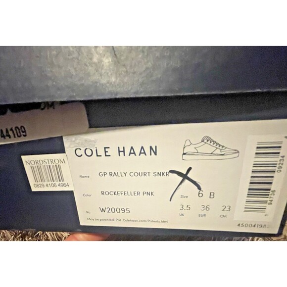 Cole Haan Grand Pro Rally Pink Faux Exotic Print Leather Shoes Women's Size 6 - Picture 4 of 13